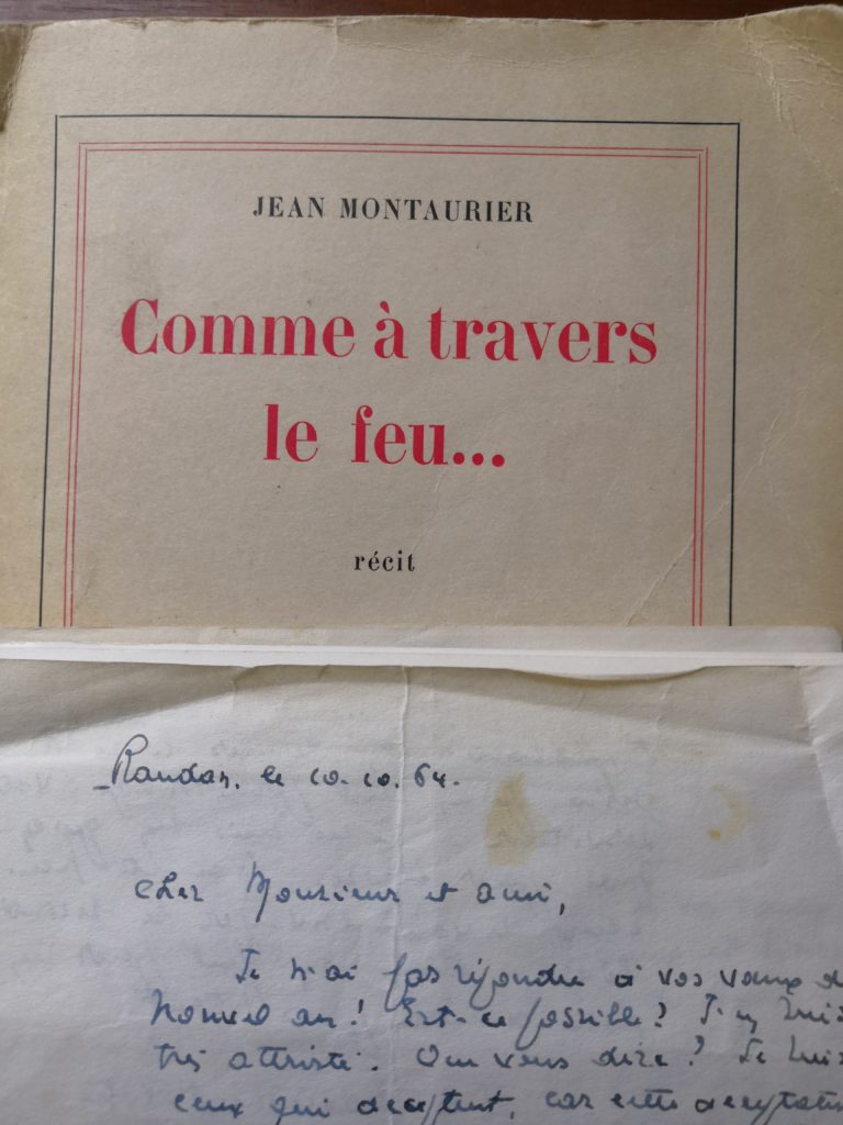 Jean  Montaurier, lettres