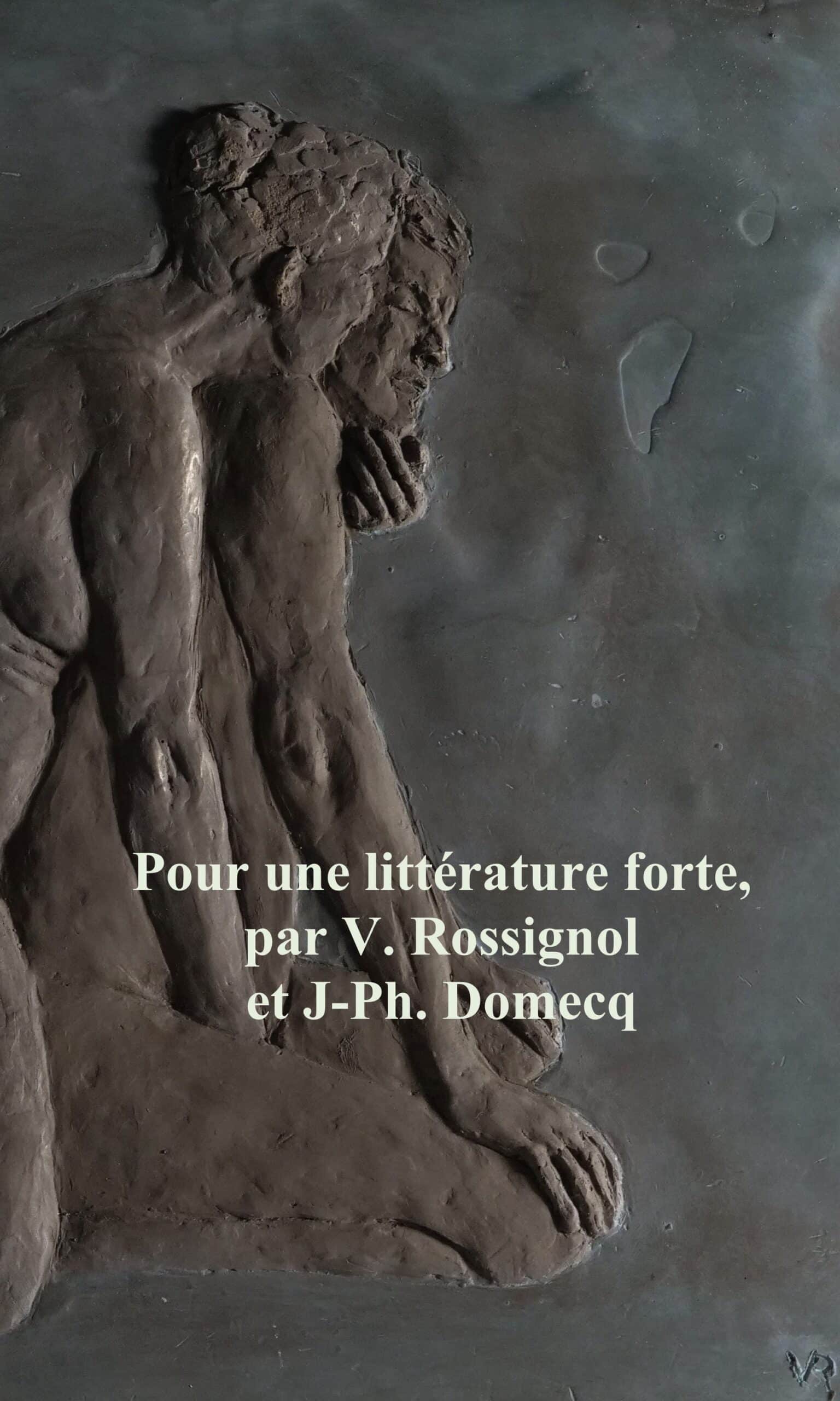 Pour une littérature forte, par V. Rossignol et J-Ph. Domecq